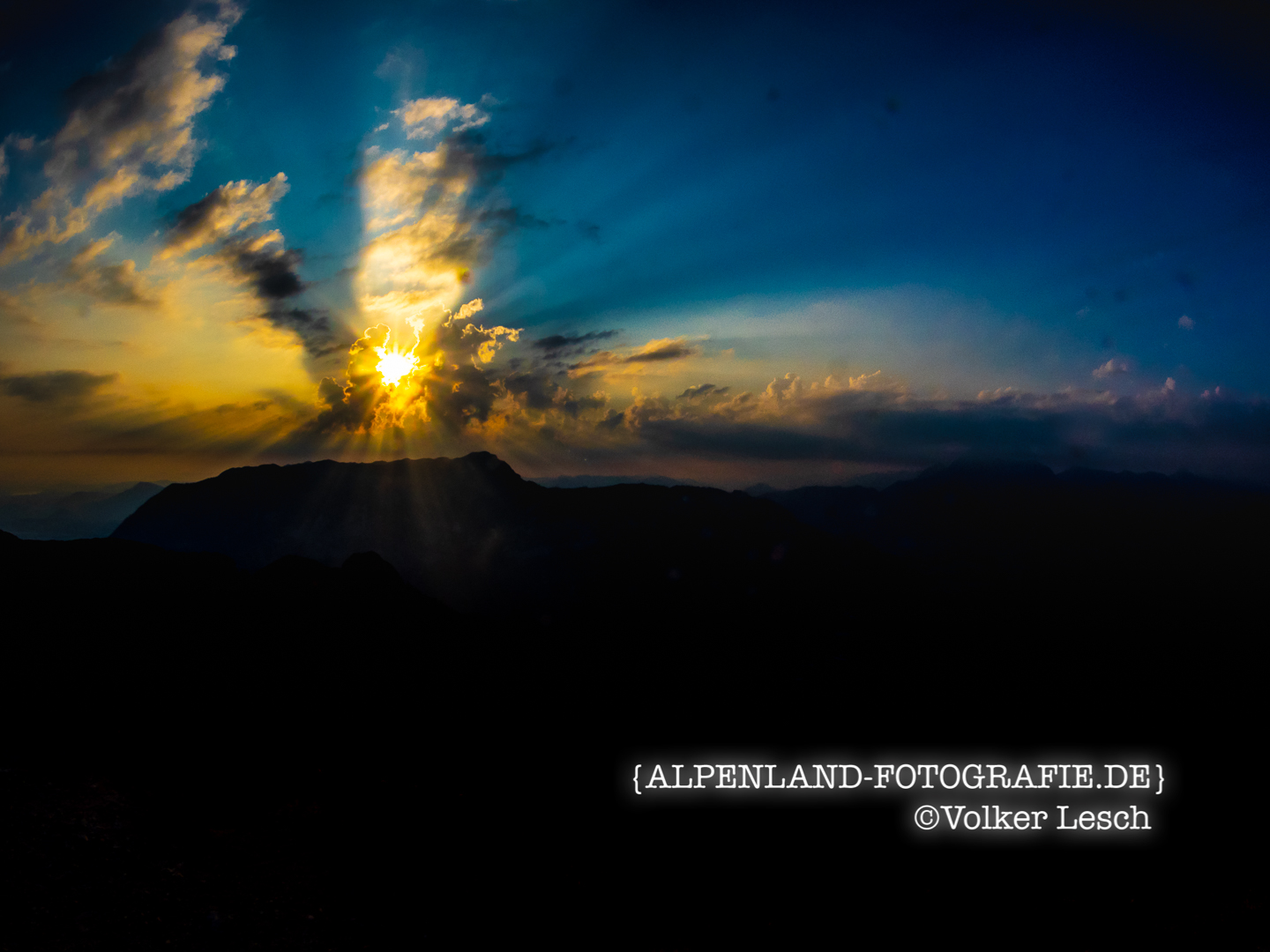 Sonnenaufgang über dem Untersberg