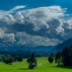 Wolken über dem Tal der Tiroler Ache