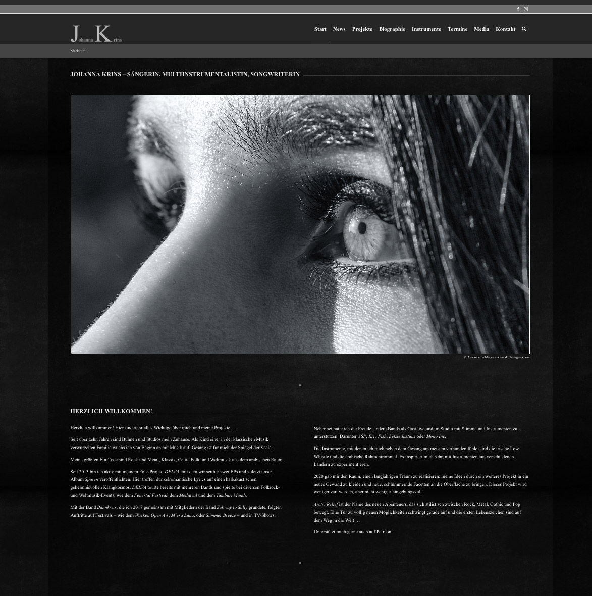 Johanna Krins Webseite