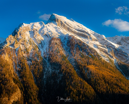 Der Hochkalter über dem Hintersee bei Ramsau - Berchtesgadener Alpen